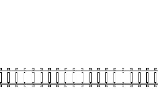Railway track. Isolated on white background. Sketch illustration.