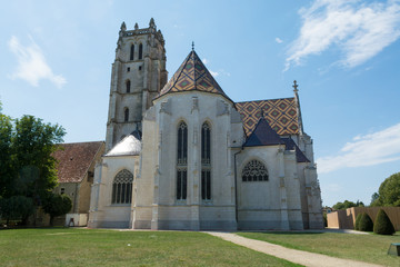 Fototapeta na wymiar Royal abbey Brou in Bourg-en-Bresse, France