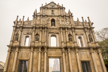 Fototapeta na wymiar St. Paul Cathedral in Macau