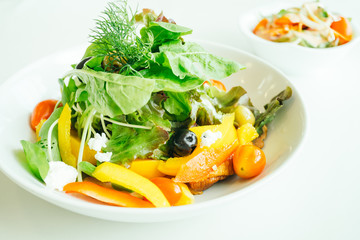 Smoked duck breast with vegetable salad