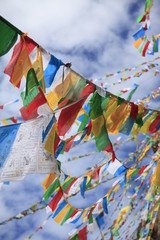 Pray flags at Namtso lake,Tibet China