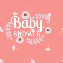 Baby Shower invitation vector design