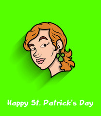 Young Pretty Leprechaun Girl Face