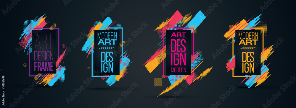 Poster vector frame for text modern art graphics for hipsters
