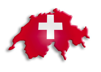 Fototapeta premium Switzerland Flagmap