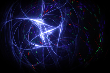 Abstract luminous swirl trail