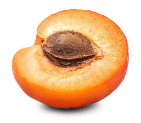 Fresh apricot isolated on white background