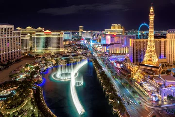 Crédence de cuisine en verre imprimé Lieux américains Strip de Las Vegas, vue aérienne