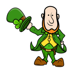 Happy Leprechaun Character