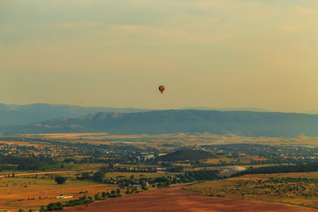 Amazing Crimean landscape at sunset.