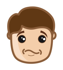 Scared Cartoon Boy Face