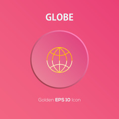 Globe icon design on modern flat background