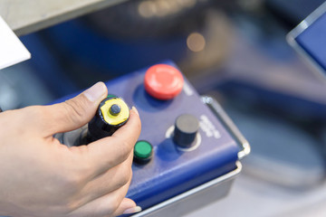 The remote control of CMM machine.Quality control measurement instrument.