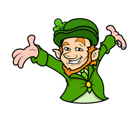 Smiling Leprechaun Character