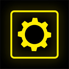 Neon Button App - Zahnrad