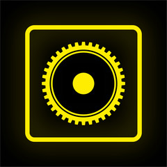 Neon Button App - Zahnrad Mechanik