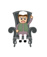 Angry Funny Cartoon Politician