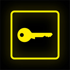 Neon Button App - Schlüssel Datenschutz