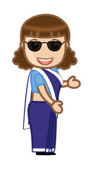 Happy Indian Woman with Sunglasses