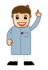 Happy Minister Catoon Character