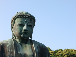 Giant Buddha. Buddhist temple in Kamakura