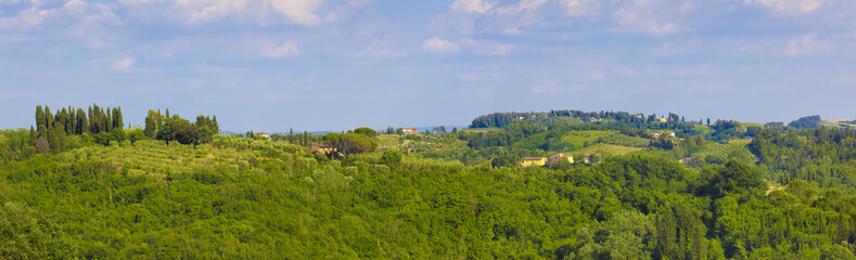 Toskana-Panorama, bei San Miniato im Chianti-Gebiet
