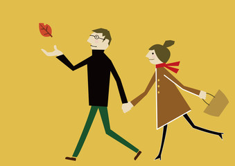 恋人　秋のイメージ　