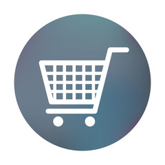 Farbiger Button - Warenkorb-Symbol