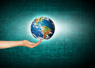 Earth from Space. Best Internet Concept of global business from concepts series. Elements of this image furnished by NASA. 3D illustration