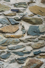 Stone wall texture with concrete.