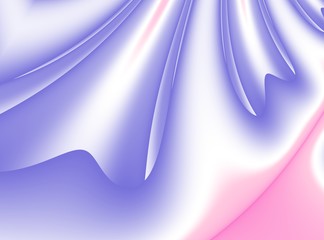 Soft purple and pink modern abstract fractal background illustration with stylized petals or ribbons. Creative art template for cosmetics advertising and industry, layouts, creative designs, leaflets