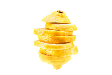 sliced juicy lemon