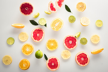 sliced citrus fruits