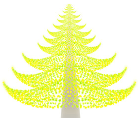  sapin d'étoiles, fond blanc.