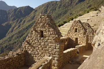 Steinhäuser der Inkastädte auf Machu Picchu © Lydia Geissler