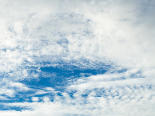 Fototapeta premium Blue sky with white cloud background