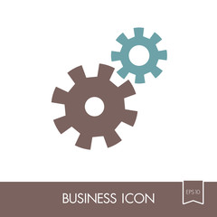 Gear outline icon. Teamwork sign