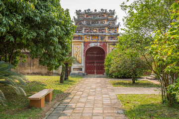 Gate in the Inner Gardens, Imperial City, Complex of Hue Monuments in Hue, World Heritage Site, Vietnam
