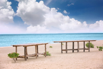Sea beach at tropical resort