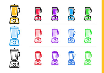 Unique linear icons with different color. Suitable for banners and other types of design