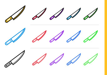 Unique linear icons with different color. Suitable for banners and other types of design