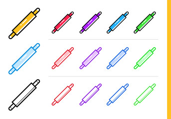 Unique linear icons with different color. Suitable for banners and other types of design
