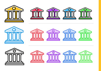 Unique linear icons with different color. Suitable for banners and other types of design