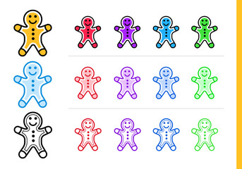 Unique linear icons with different color. Suitable for banners and other types of design