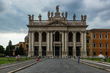 Fototapeta na wymiar Archbasilica of Saint John in Lateran in Rome, Italy