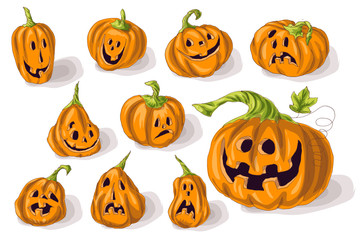 Set pumpkins for Halloween