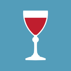 red wine glass icon- vector illustration