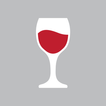 red wine glass icon- vector illustration