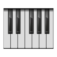 Piano One Octave Keys. Vector