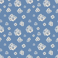 Floral seamless pattern with  bouquets of flowers.  Vector hand drawn background  for textile, print, wallpapers, wrapping.